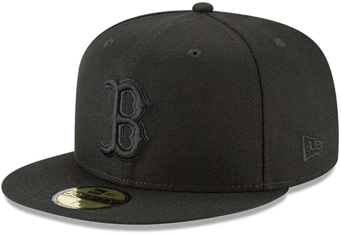 New Era Boston Red Sox Authentic Collection Black On Black 59FIFTY Fitted Hat