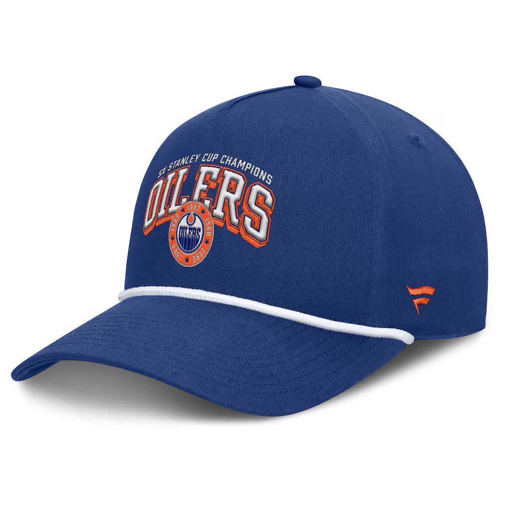 Fanatics Edmonton Oilers Decades Collection A-Frame Rope Adjustable Hat