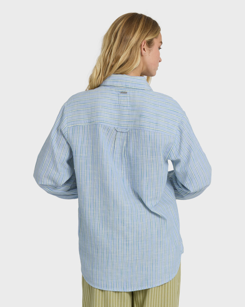 Billabong Women's Wanderer Printed Long Sleeve Woven Top