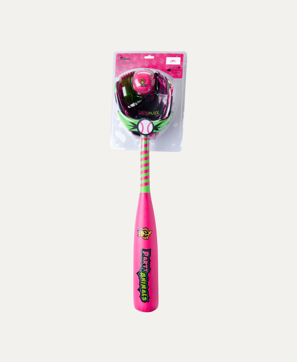 Wilson 2026 Party Animals A200 Glove, Ball & Bat Kit - 10”