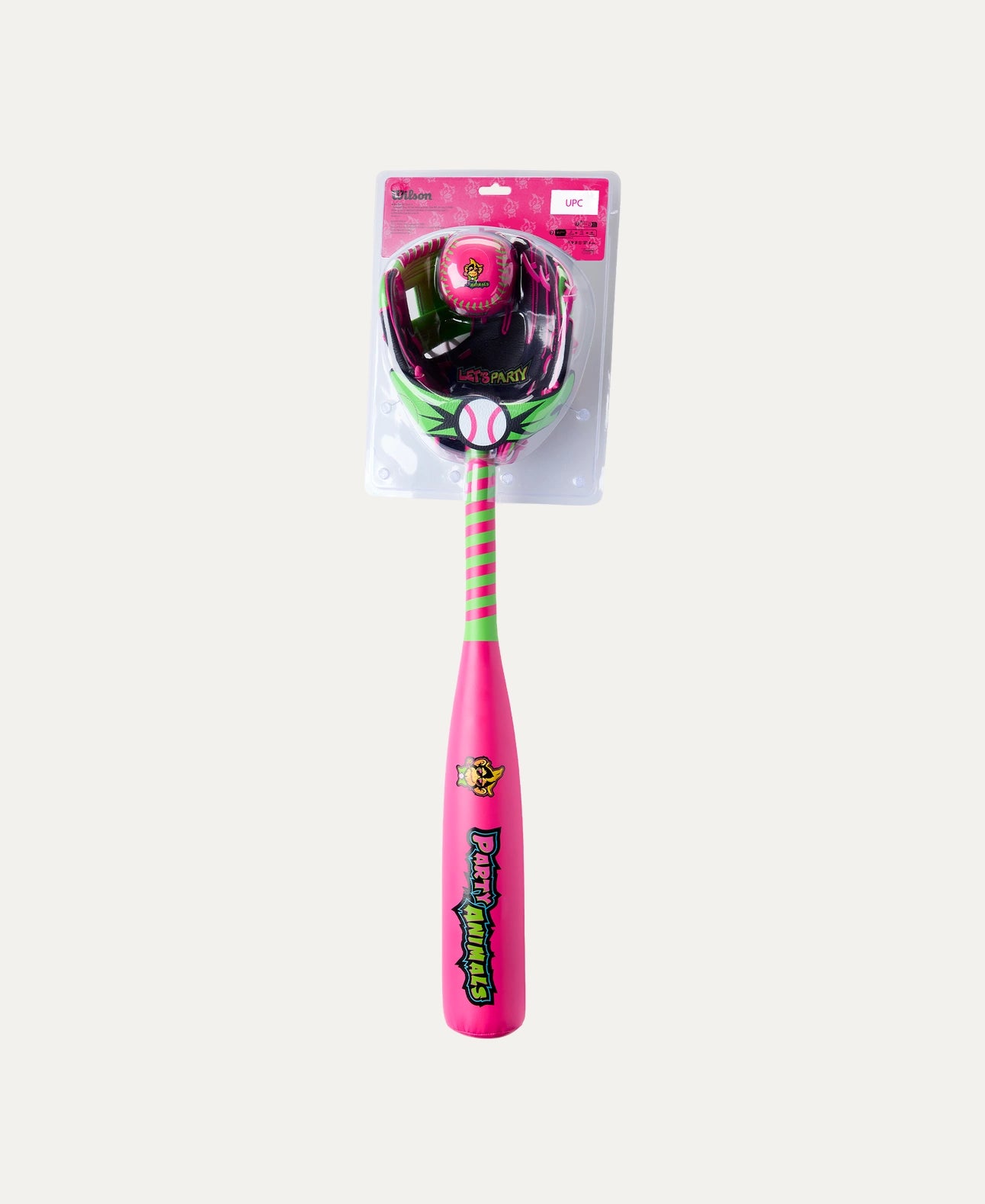Wilson 2026 Party Animals A200 Glove, Ball & Bat Kit - 10”