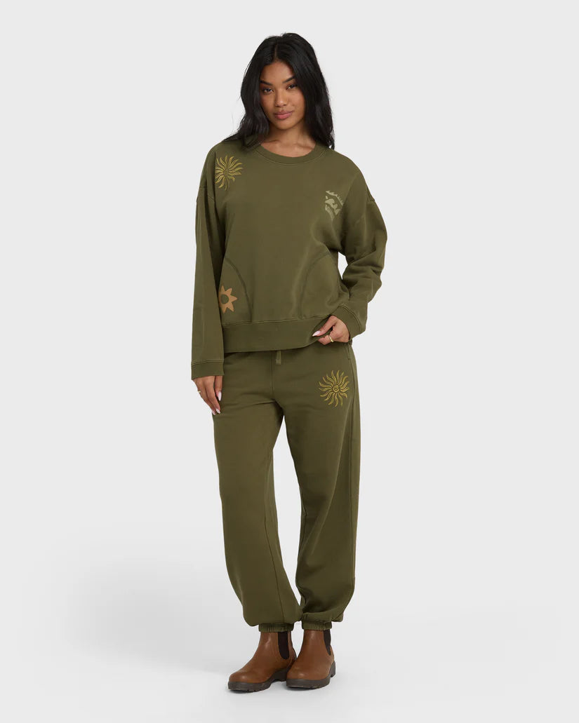 Billabong Women's Sightseer Wave Crewneck Sweatshirt