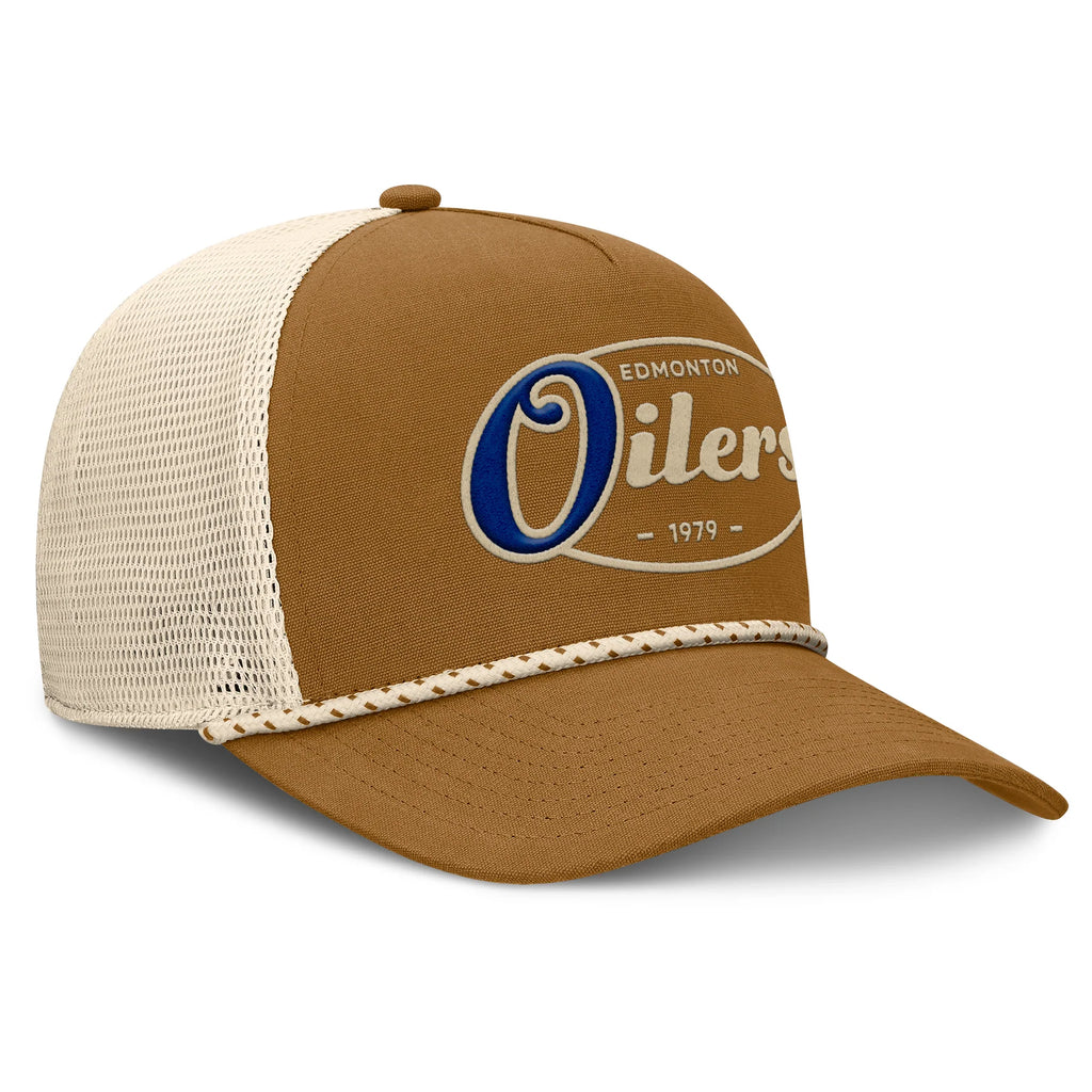 Fanatics Edmonton Oilers Heritage Fetch A-Frame Trucker Adjustable Hat
