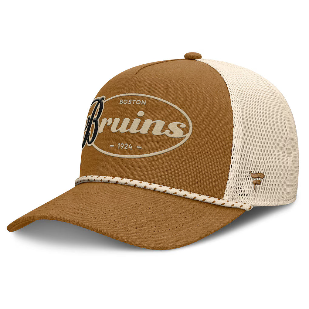 Fanatics Boston Bruins Heritage Fetch A-Frame Trucker Adjustable Hat