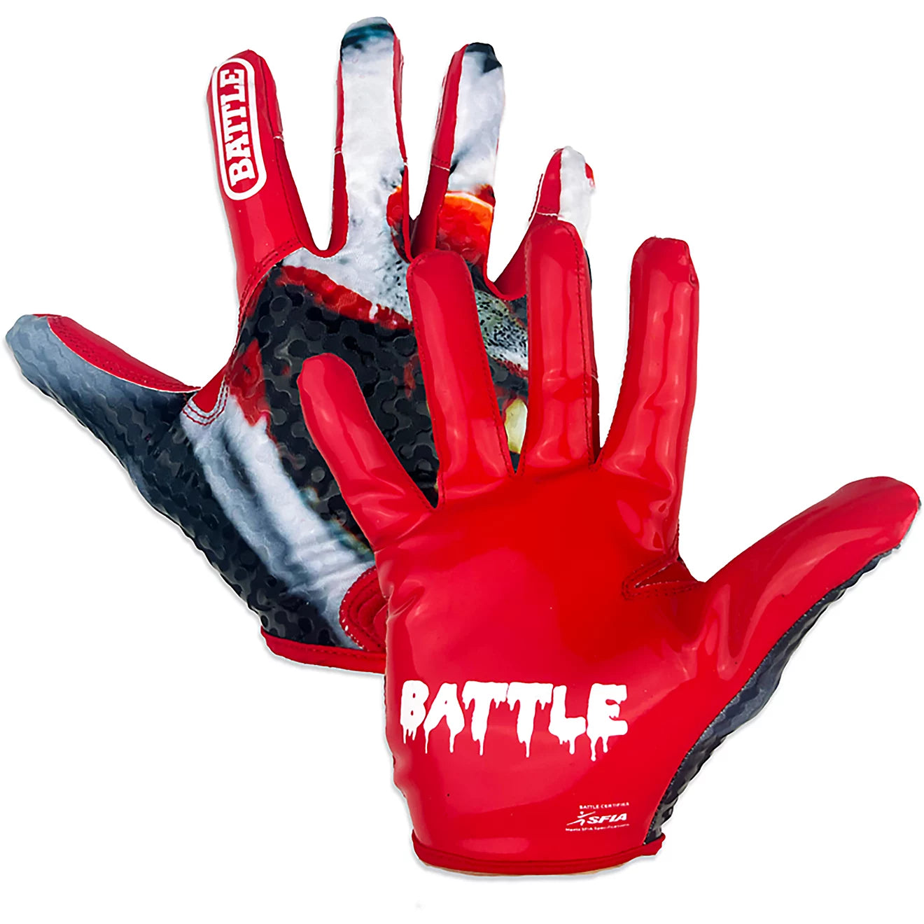 Adult Chameleon Grin Receiver Football Gloves - Main Image