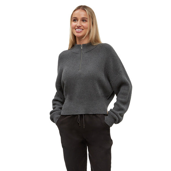 Tentree Women's Highline 1/4 Zip Mock Neck Sweater