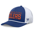Fanatics Edmonton Oilers Blue Dutch Pinch Panel A-Frame Mesh Snapback Hat