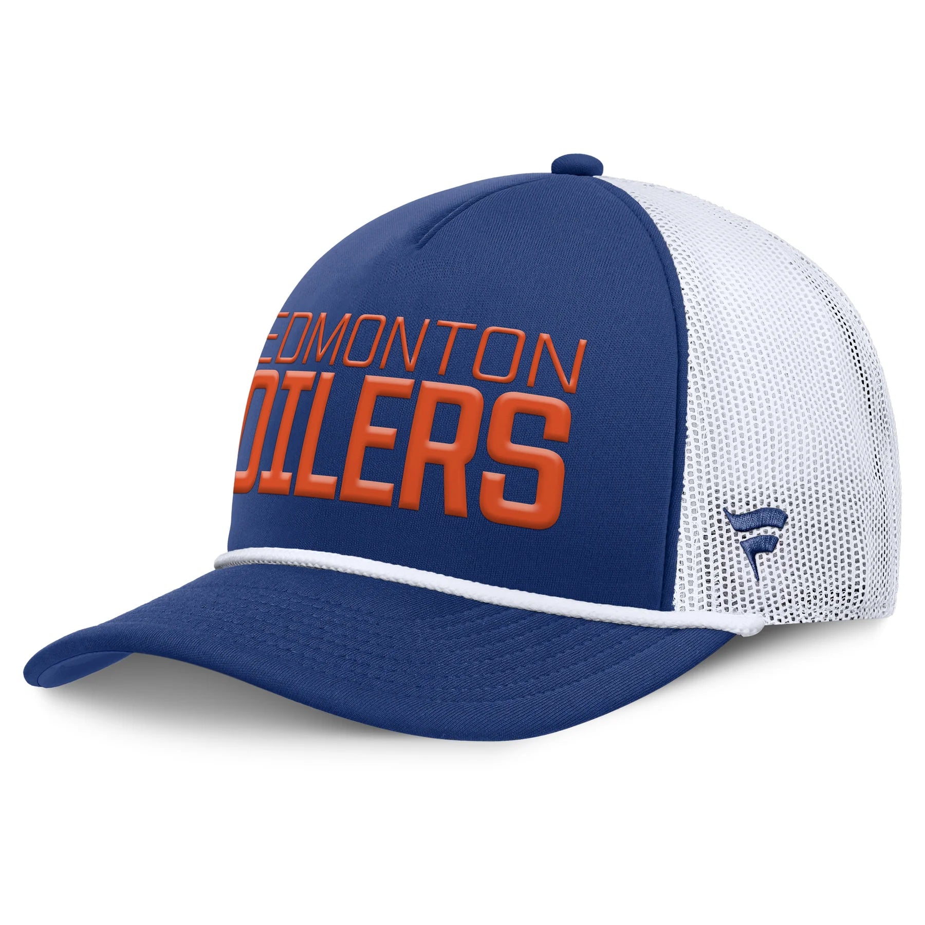 Fanatics Edmonton Oilers Blue Dutch Pinch Panel A-Frame Mesh Snapback Hat