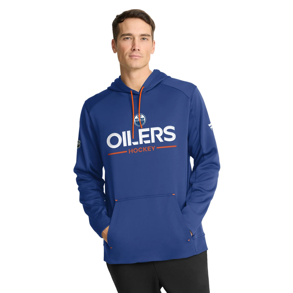 Fanatics Edmonton Oilers Authentic Pro Pullover Blue Rink Side Hoodie - 2025-26
