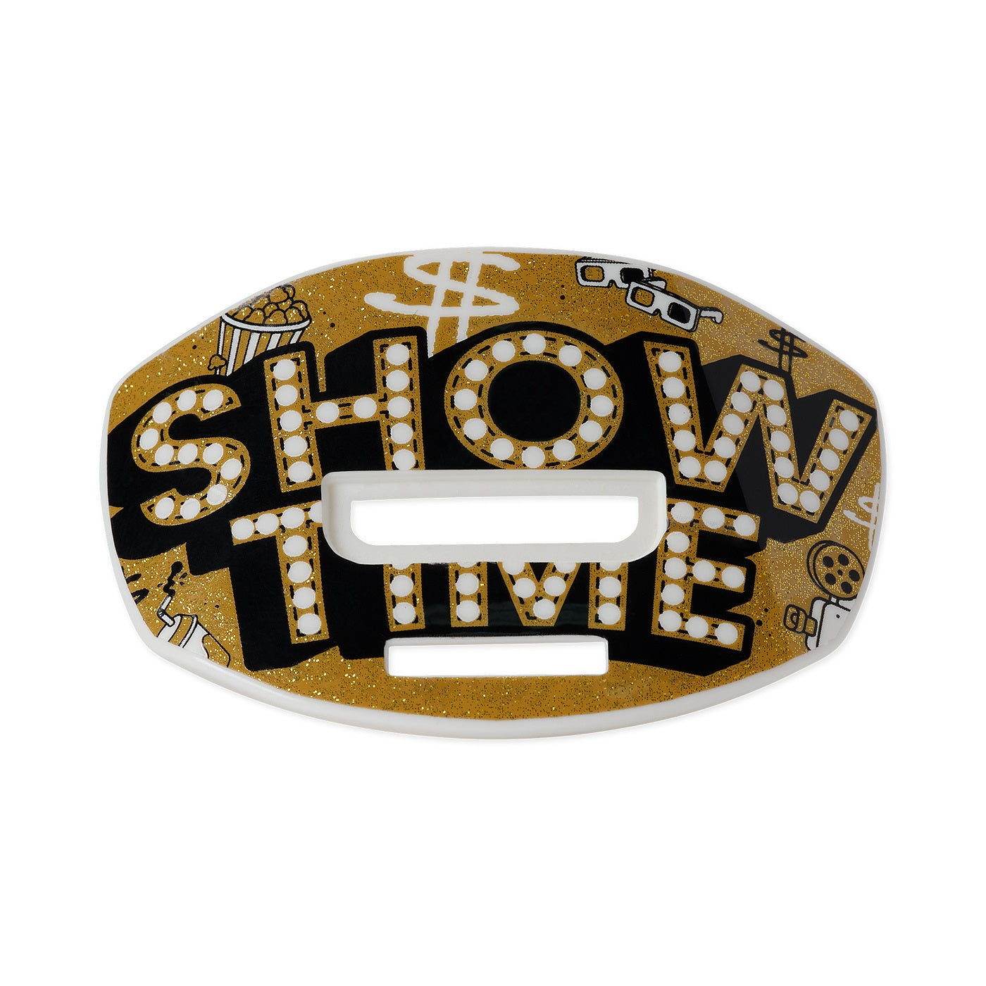 "Showtime" Speed X Football Mouthguard - WHITE/GOLD
