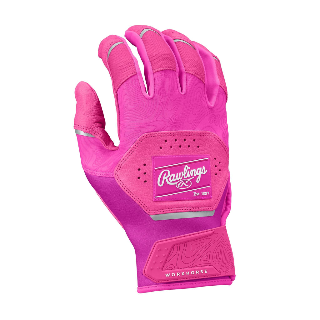 Rawlings Workhorse Youth Batting Gloves Pink - pair