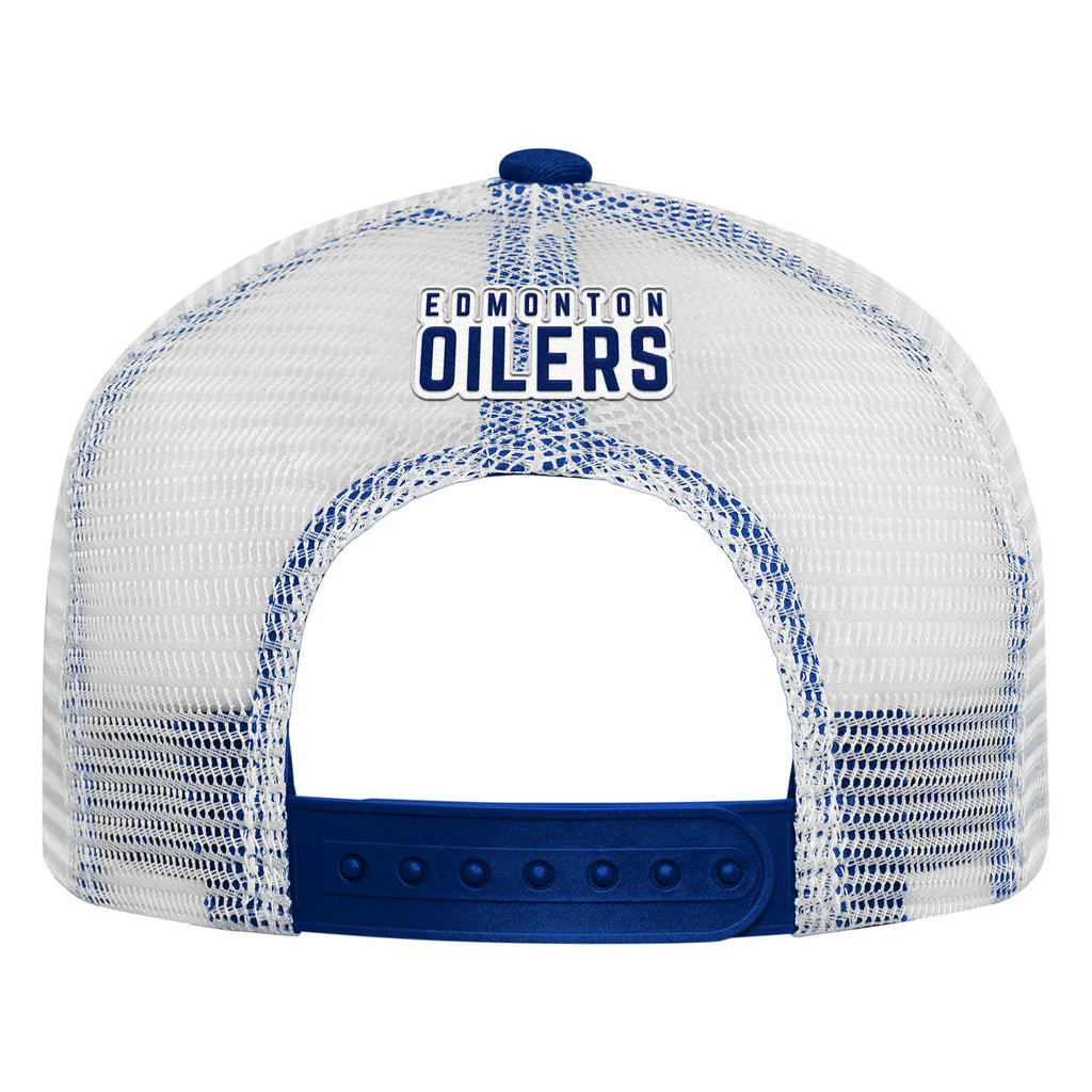 Outerstuff Edmonton Oilers Youth Royal Foam Trucker Snapback Hat