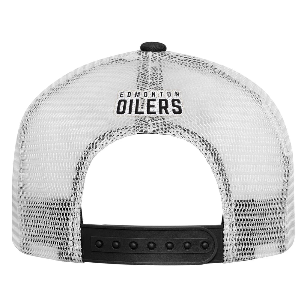 Outerstuff Edmonton Oilers Youth Black & Orange Foam Trucker Snapback Hat