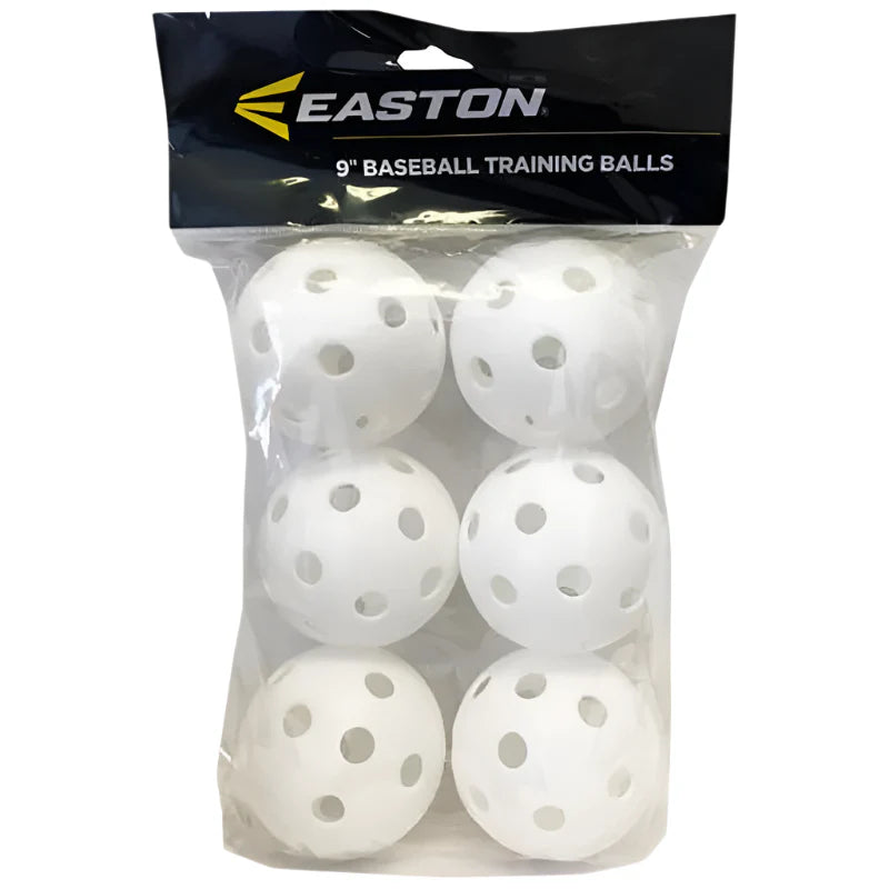 White Plastic 9" Training Baseballs - 6 Pack
