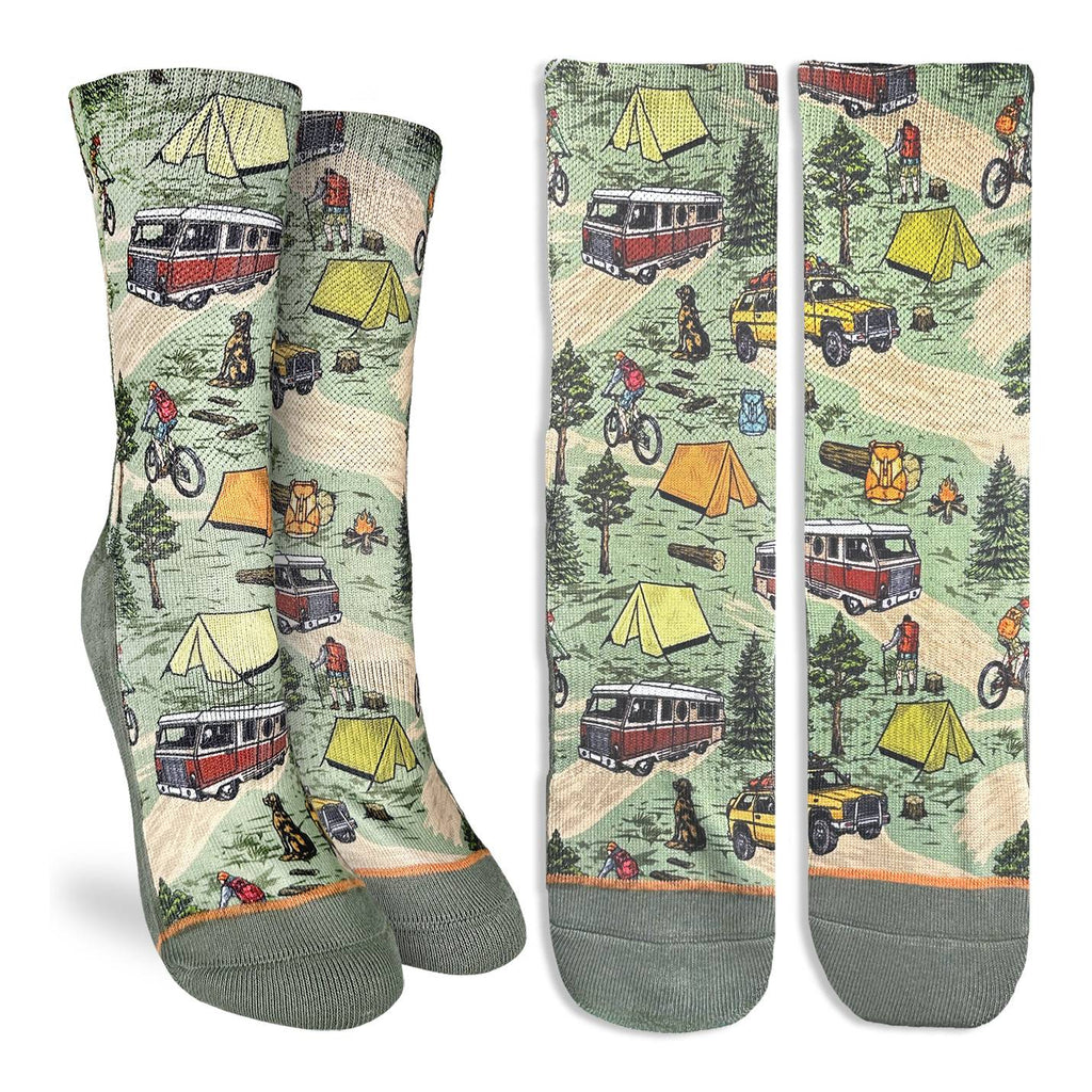 Good Luck Sock Women's Vintage Camping Trip Socks
