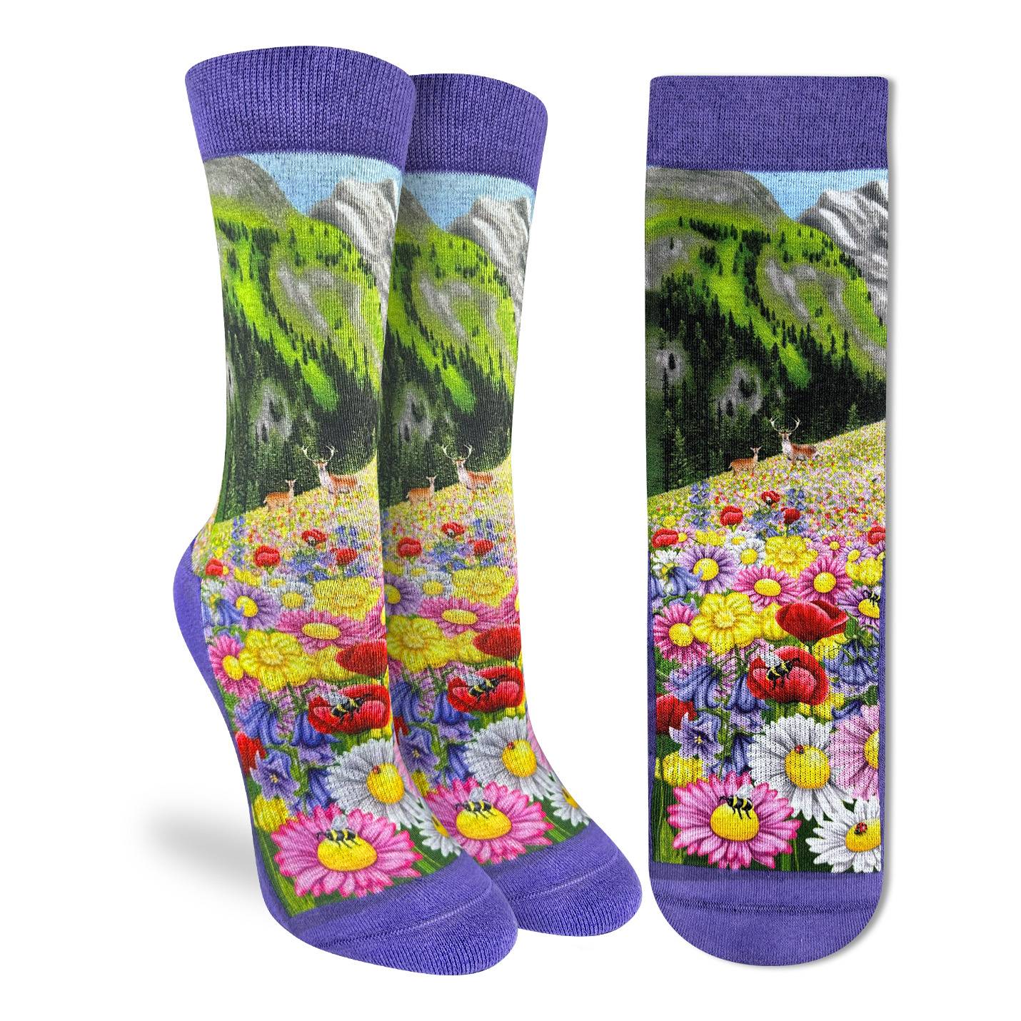Good Luck Sock Women's Floral Meadow Socks - front