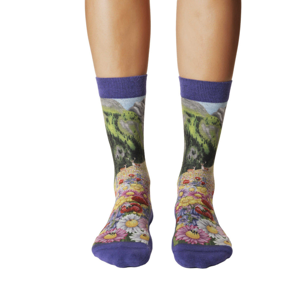 Good Luck Sock Women's Floral Meadow Socks - detail