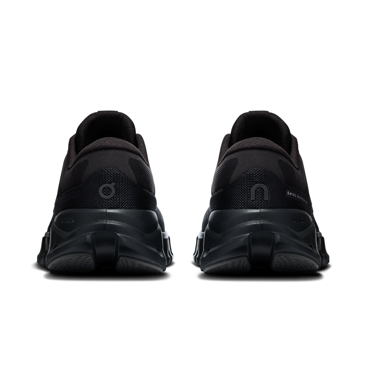 On Cloud Women's Cloud X 5 Running Shoes - Black/Black, heel view
