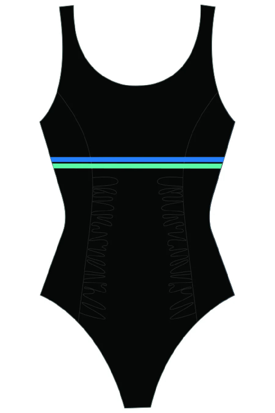 Finz Women's Ruched Banded One-piece Swimsuit