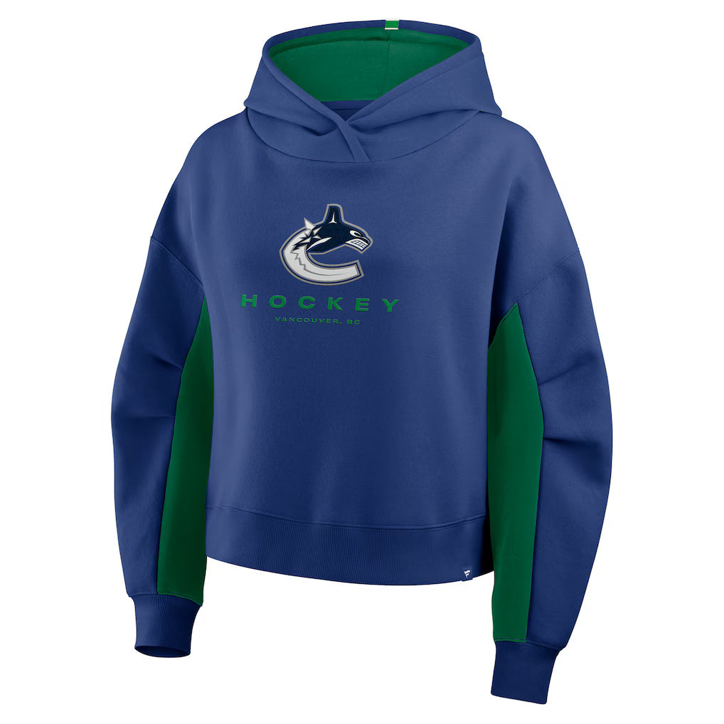 Fanatics Women's Vancouver Canucks Back Check Boxy Hoodie
