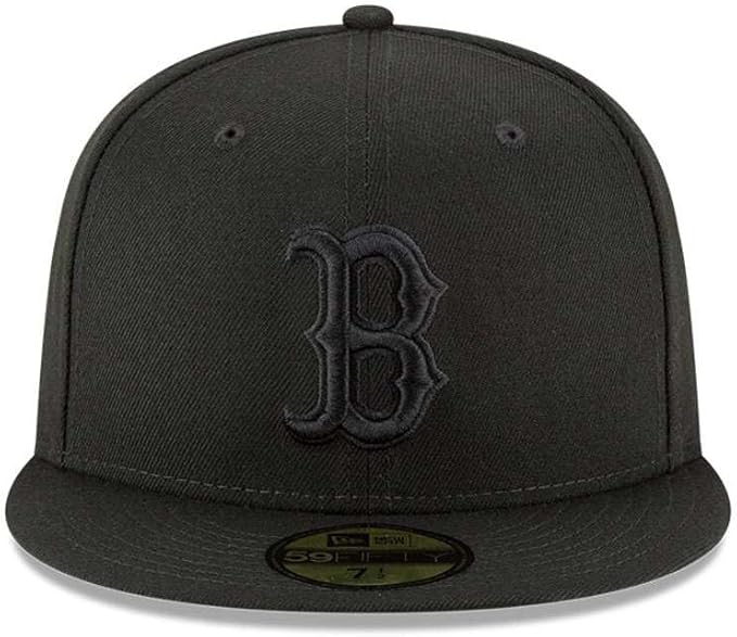 New Era Boston Red Sox Authentic Collection Black On Black 59FIFTY Fitted Hat