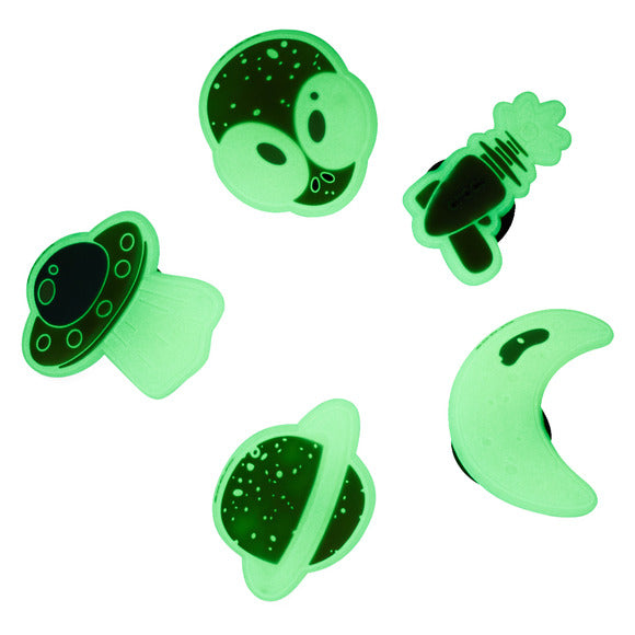 Crocs Glow In The Dark Space Jibbitz Charms - 5 Pack