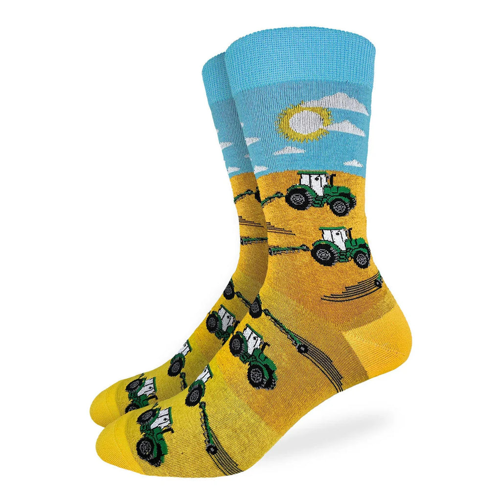Good Luck Sock Men's Tractor Plowing Fields Socks