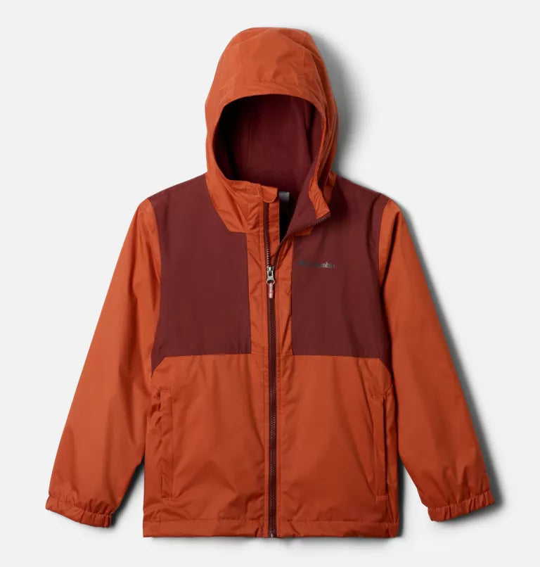 Columbia Boys' Rainy Trails II Fleece Lined Rain Jacket