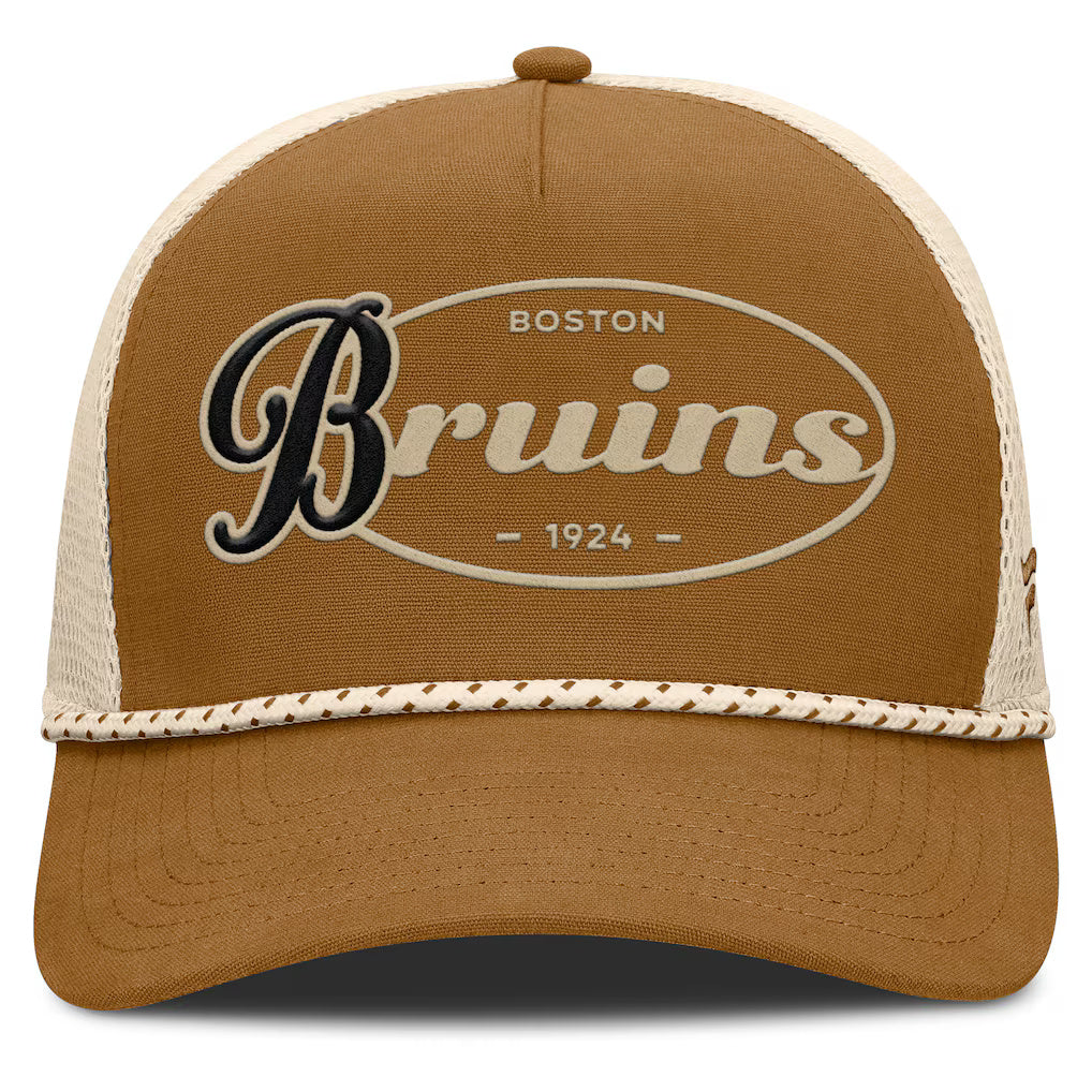Fanatics Boston Bruins Heritage Fetch A-Frame Trucker Adjustable Hat