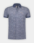 NZA 26CN103 Navy Sky printed polo - front