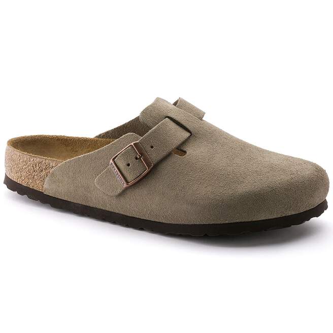 Birkenstock Boston Soft Footbed Suede Leather Clogs