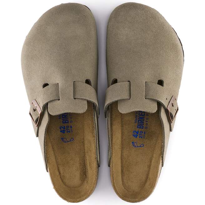 Birkenstock Boston Soft Footbed Suede Leather Clogs