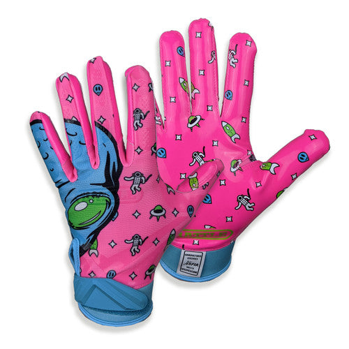 Adult "Alien" Cloaked Receiver Football Gloves