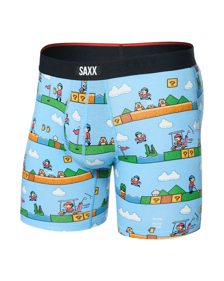 Saxx Vibe Xtra Soft Comfort Boxer Brief - Out Of Bounds-Blue