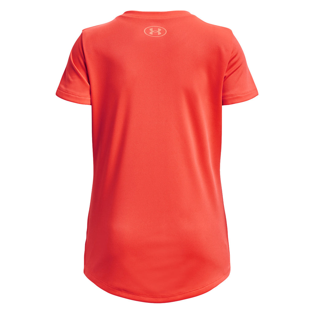 Girl's Tech Print Fill Big Logo Short Sleeve