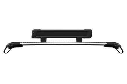Thule SnowPack L Ski and Snowboard Rack - Black end view