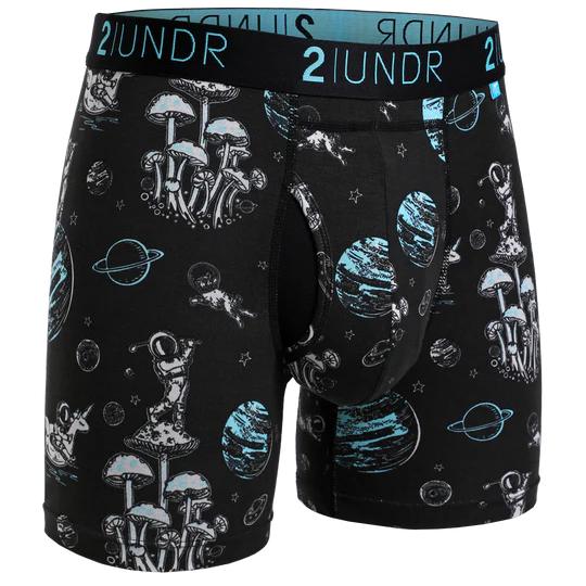 Swing Shift Boxer Brief - Space Golf Black