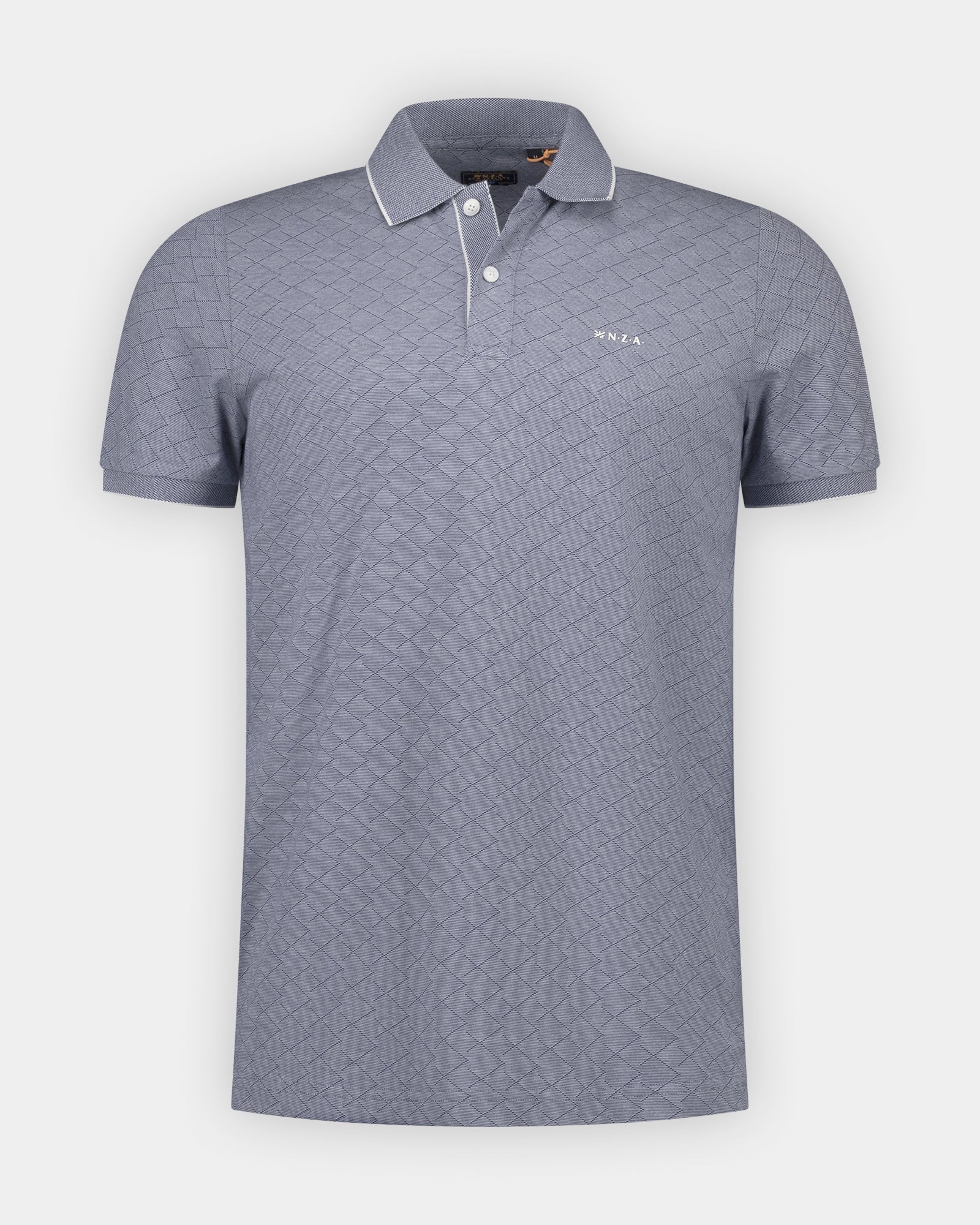 NZA 26CN120 Navy Sky polo - front