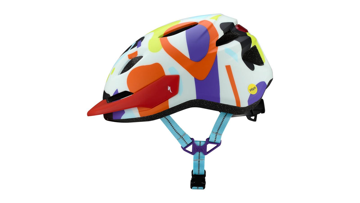 Specialized Shuffle 2 Child Helmet - DUNE WHITE GRAPHIC, profile view