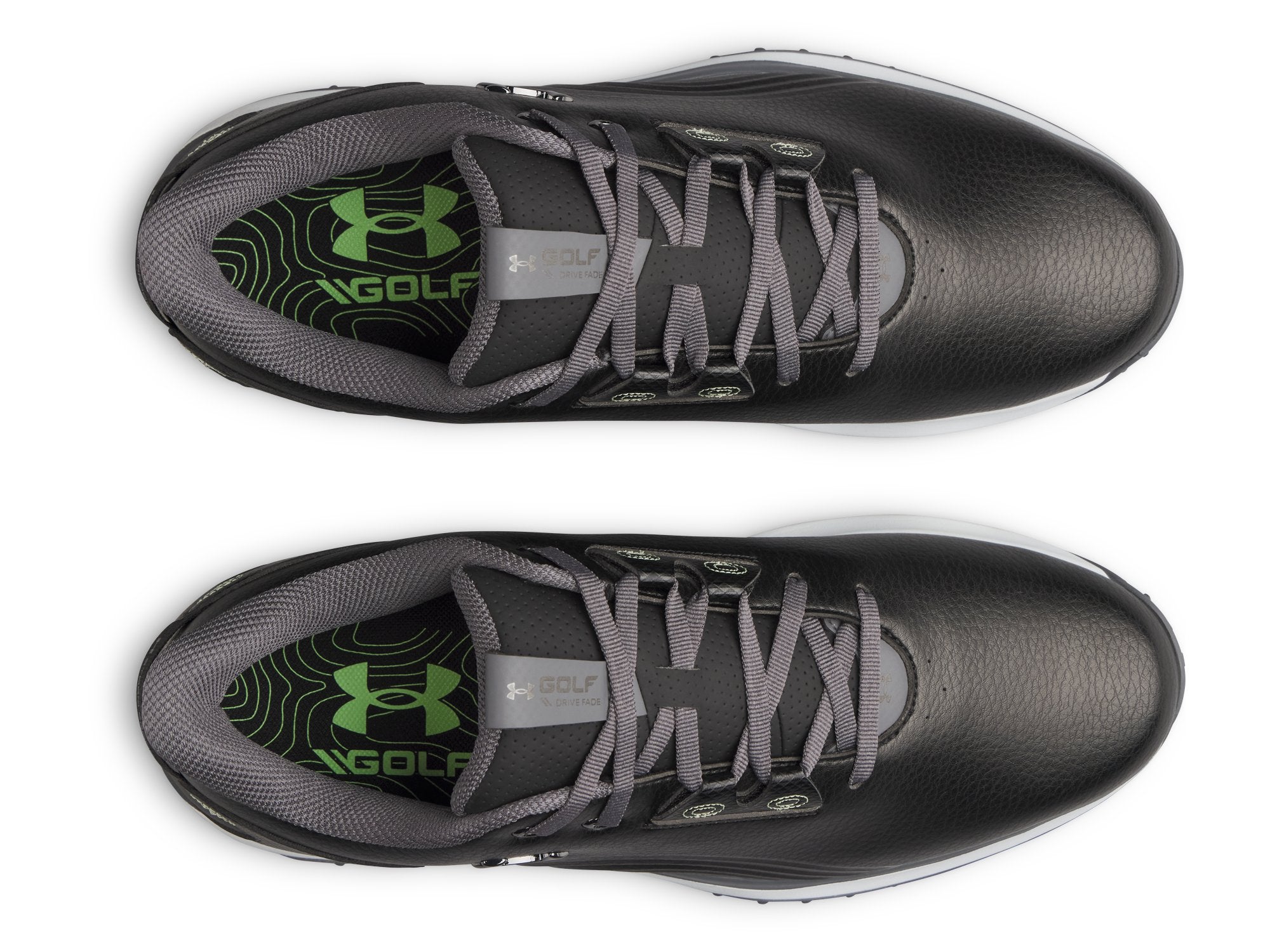 Under Armour Men's Drive Fade 2 SL Golf Shoes Black - top view