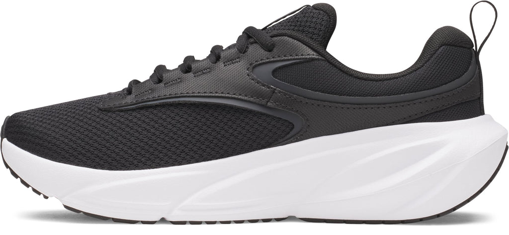 Under Armour Women's Surge 5 Running Shoes in Black/Black/White - medial view