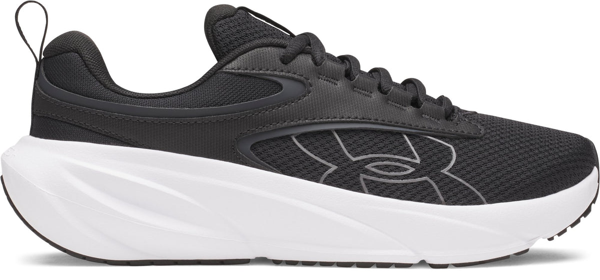 Under Armour Women's Surge 5 Running Shoes in Black/Black/White - lateral view