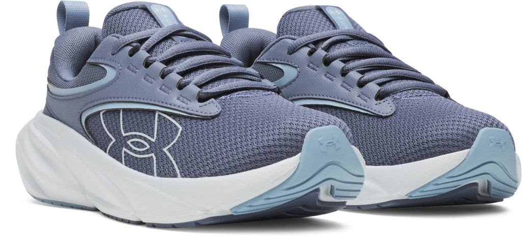 Under Armour Women's Surge 5 Running Shoes in Downpour Grey - three quarter pair view