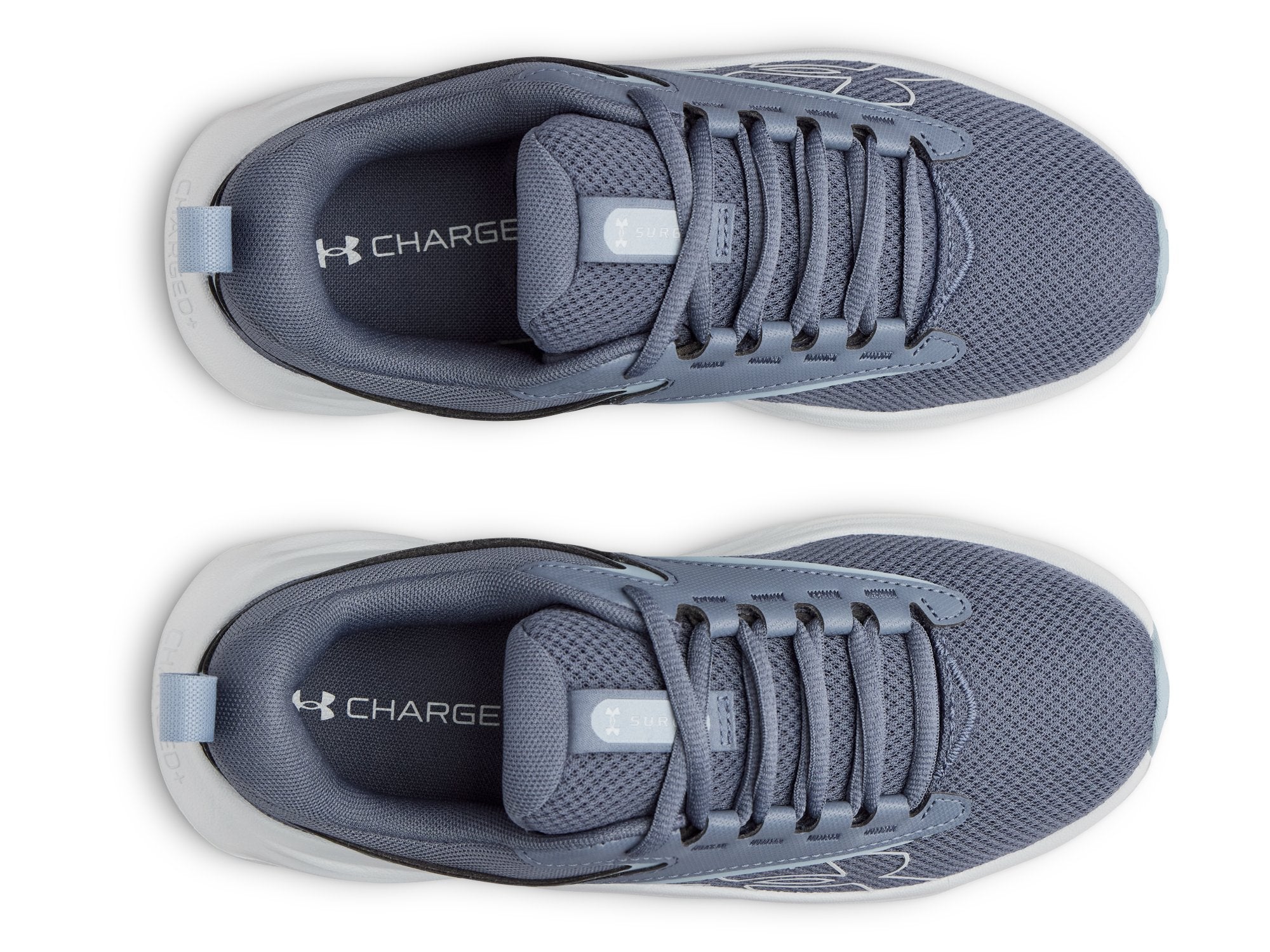 Under Armour Women's Surge 5 Running Shoes in Downpour Grey - top view