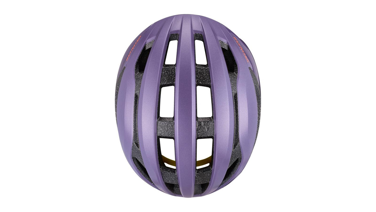 Specialized Loma Helmet - MAUVE METALLIC, top view