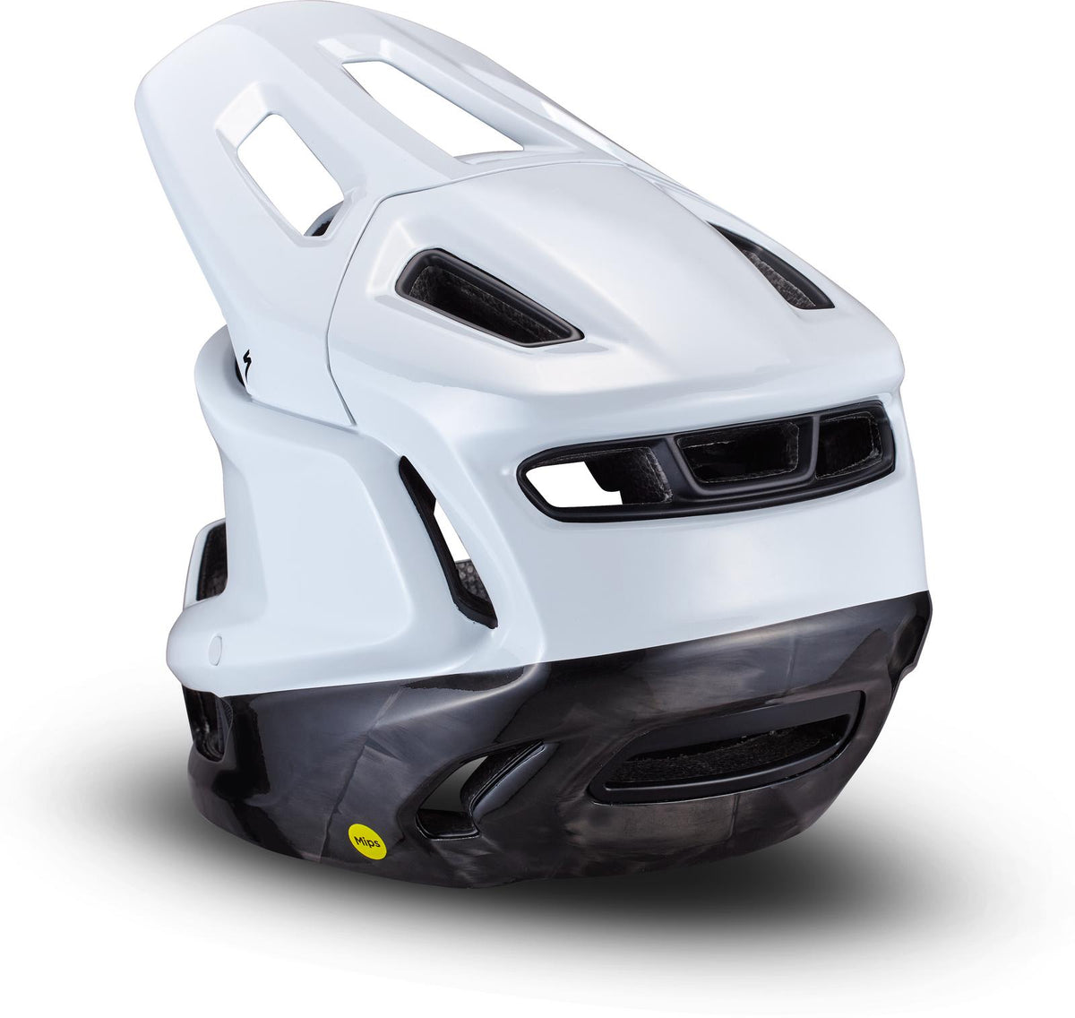Specialized Gambit Helmet - WHITE/CARBON, rear three-quarter view