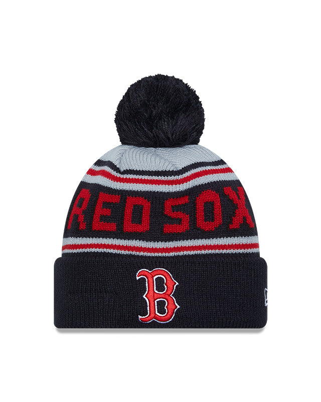 New Era Boston Red Sox Cuffed Knit Hat with Pom