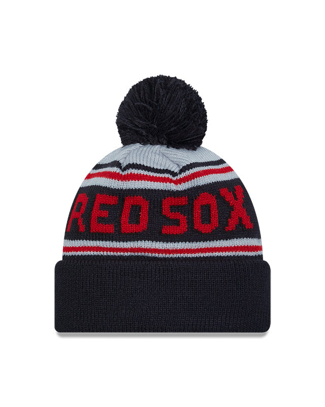 New Era Boston Red Sox Cuffed Knit Hat with Pom