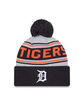 New Era Detroit Tigers Cuffed Knit Hat with Pom