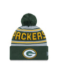 New Era Green Bay Packers Cuffed Knit Hat with Pom